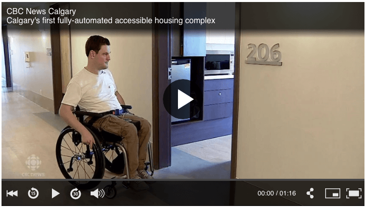 Thumbnail from CBC News video piece on accessible housing.